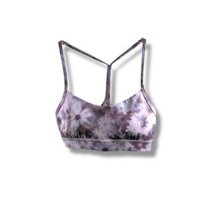 Lululemon NWT Flow Y Nulu Bra in Meadow Haze Pink Multi Size 6